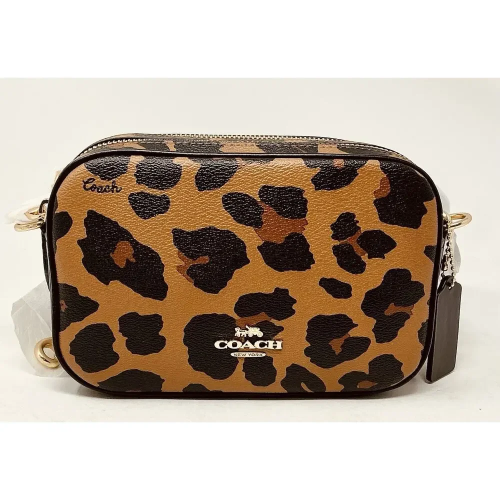 Coach Jamie Jes 20 Crossbody Bag With Leopard Animal Print Authentic NWT - Picture 4 of 14